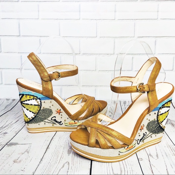 Coach Shoes - Coach Caroline Wedge Sandals